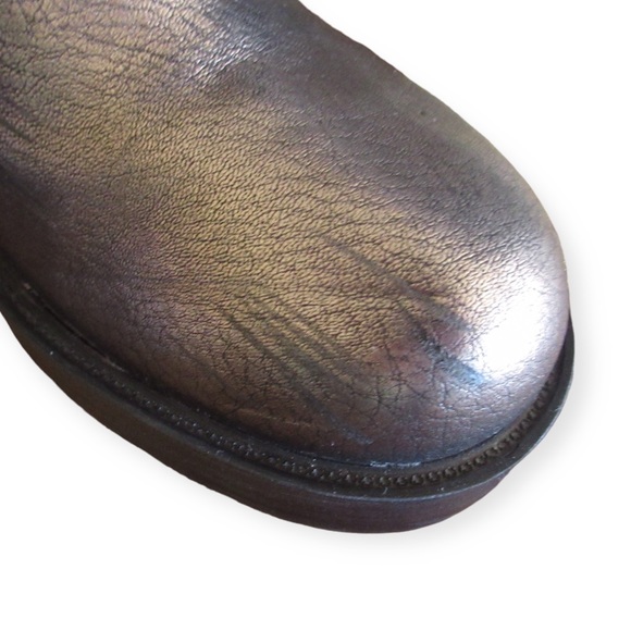 Perla Formentini Nucleo Leather Boots In Gunmetal - Picture 10 of 11